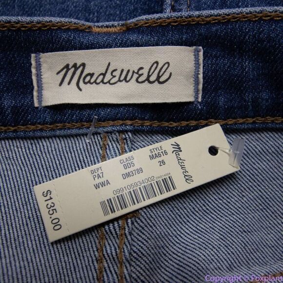 NEW Madewell 10" High-Rise Skinny Jeans‎ in Wendover Wash: TENCEL™, 26 - Picture 8 of 15